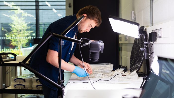 Student in a lab